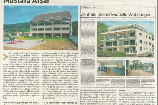İsviçre basınında başarılı Türk müteahhit: Mustafa Afşar