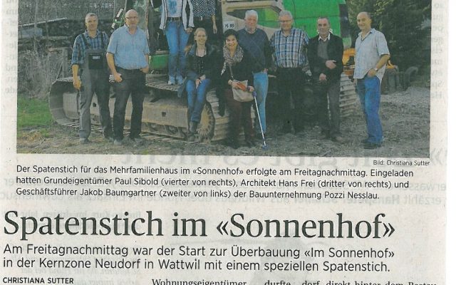 Spatenstich im Sonnenhof